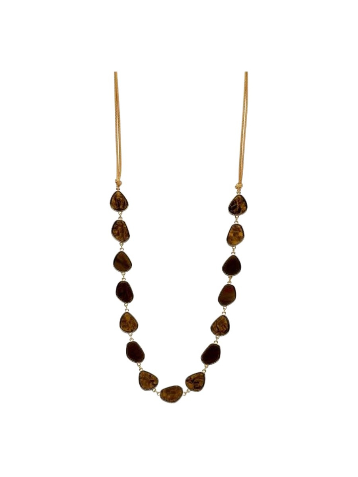 Bruine ketting Kosmo lang Les Cordes