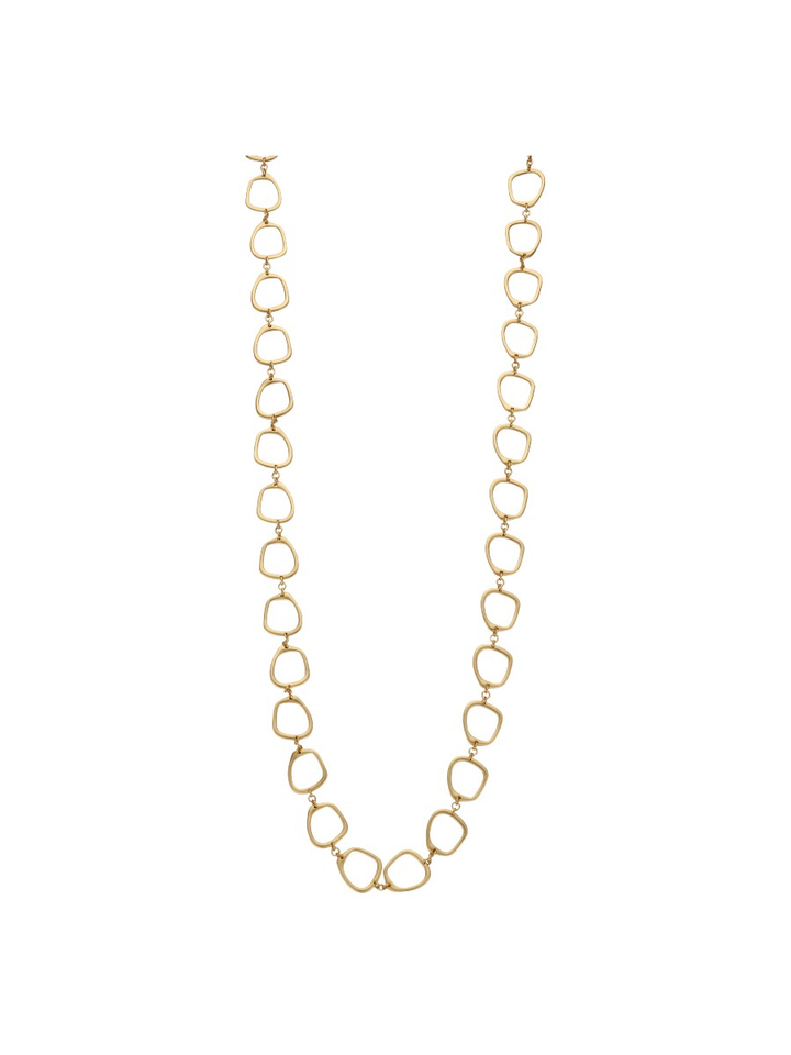 Gouden mat ketting Dalena lang Les Cordes 