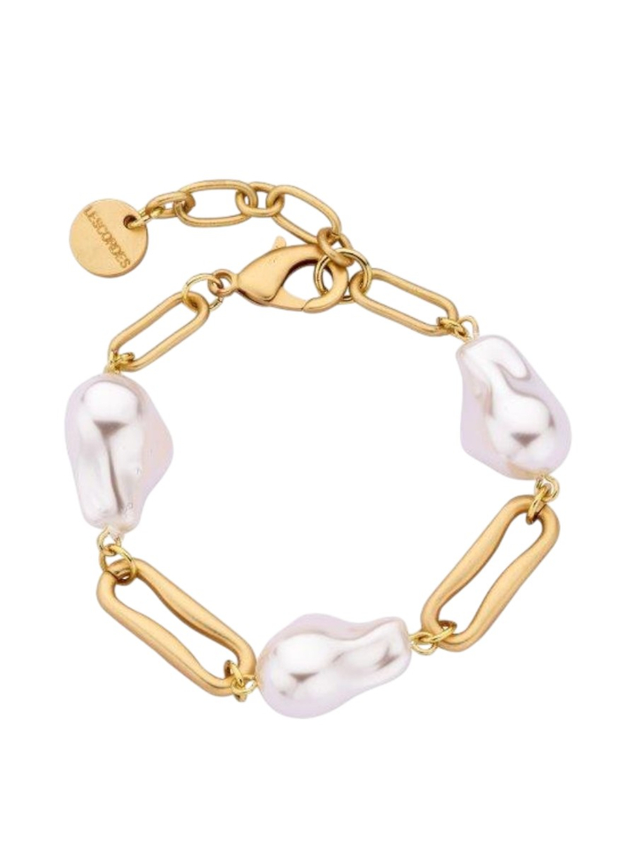Gouden armband Damon wit AB Les Cordes 