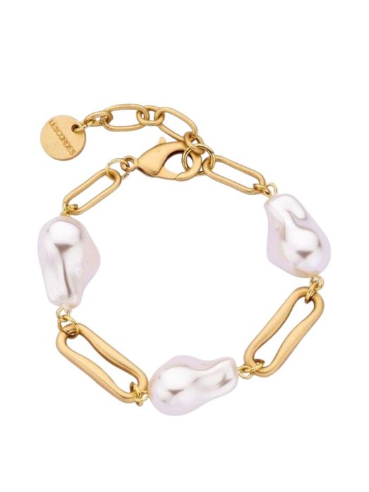 Gouden armband Damon wit AB Les Cordes