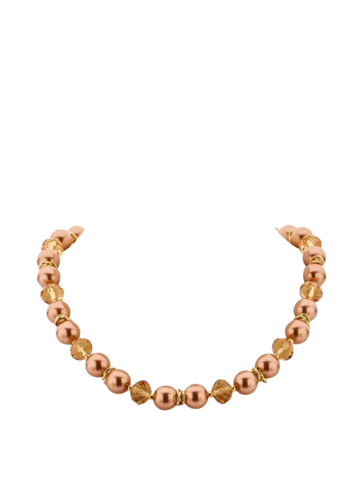 Beige ketting Dokia kort Les Cordes 