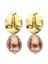 Beige oorbellen DOB142  Les Cordes 