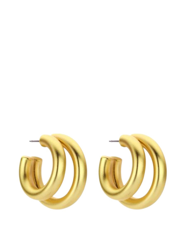 Gouden mat oorbellen DOB144 Les Cordes
