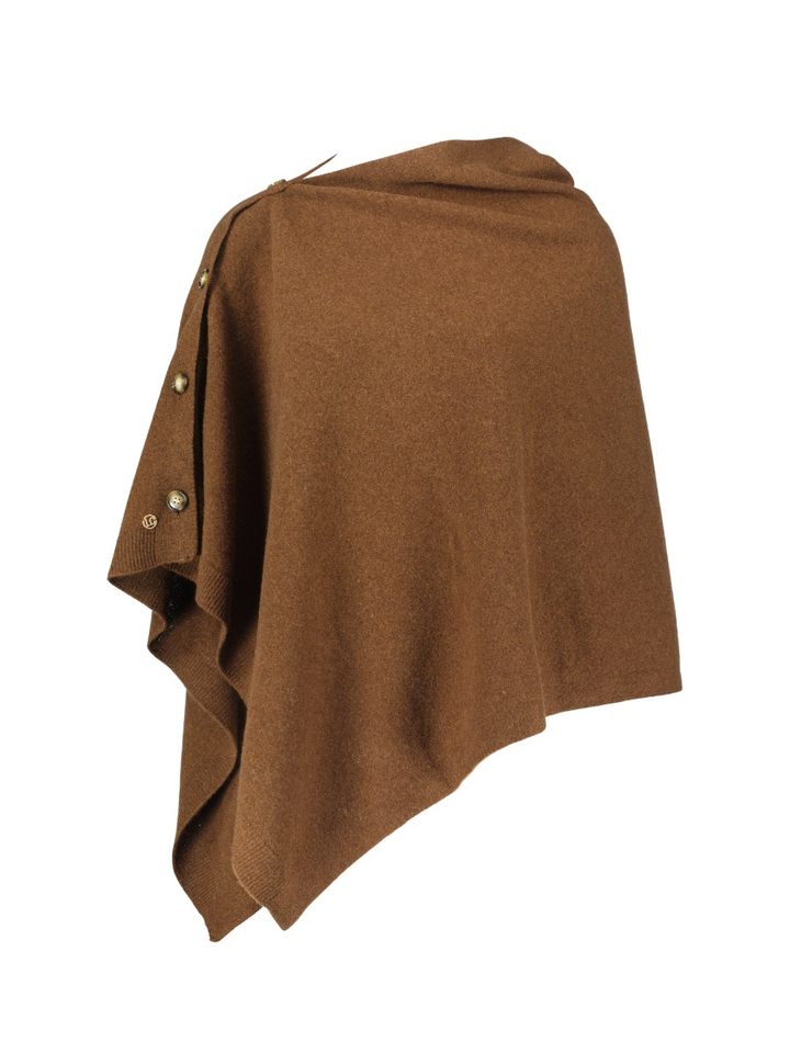Bruine poncho Les Cordes
