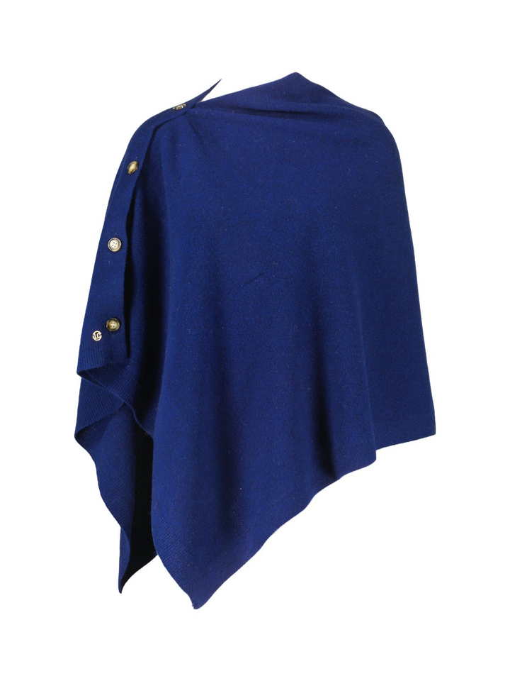 Donkerblauwe poncho Les Cordes