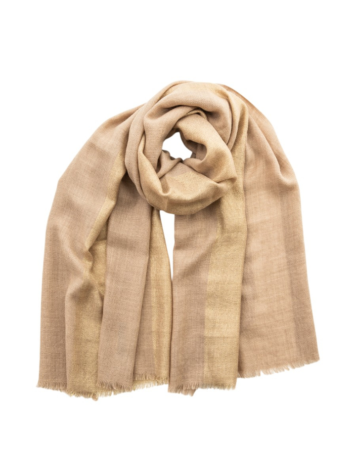 Beige sjaal met glitterdraad Les Cordes