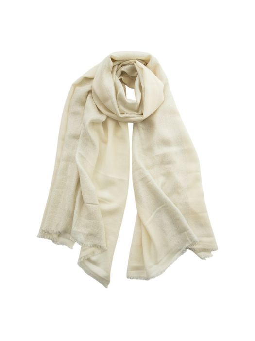 Ecru sjaal met glitter detail Les Cordes