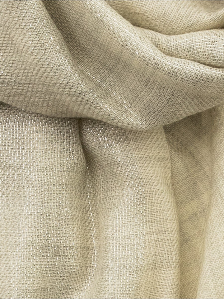 Grijze sjaal met glitterdetail Les Cordes