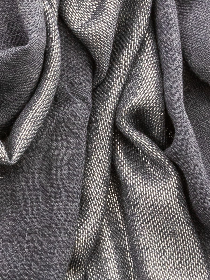 Donkerblauwe sjaal met glitterdetail Les Cordes
