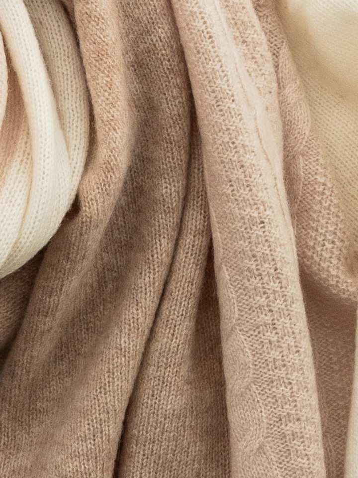 Beige wollen sjaal Les Cordes