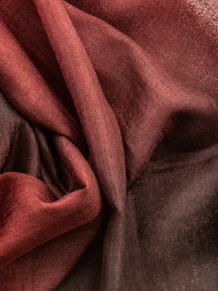 Bordeaux sjaal in ombré Les Cordes 