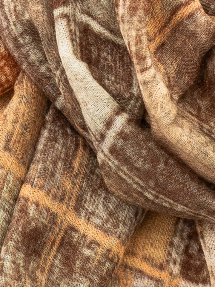 Beige sjaal met print Les Cordes 