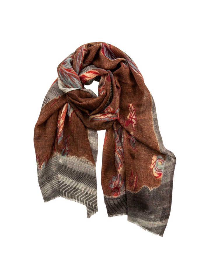 Multicolor sjaal met print Les Cordes