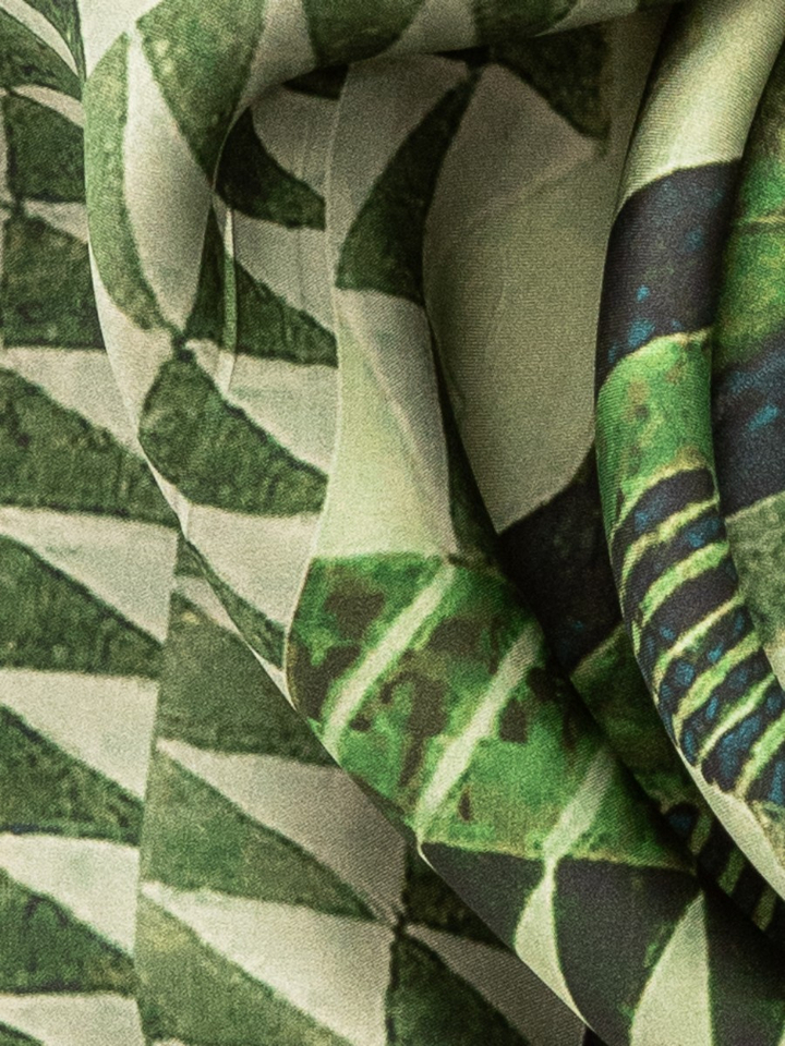 Groene sjaal met print Les Cordes