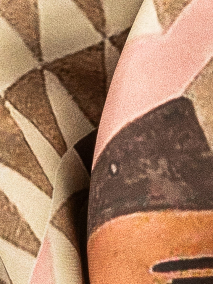 Bruine sjaal met print Les Cordes