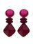 Aubergine oorbellen KOB 30 Les Cordes 