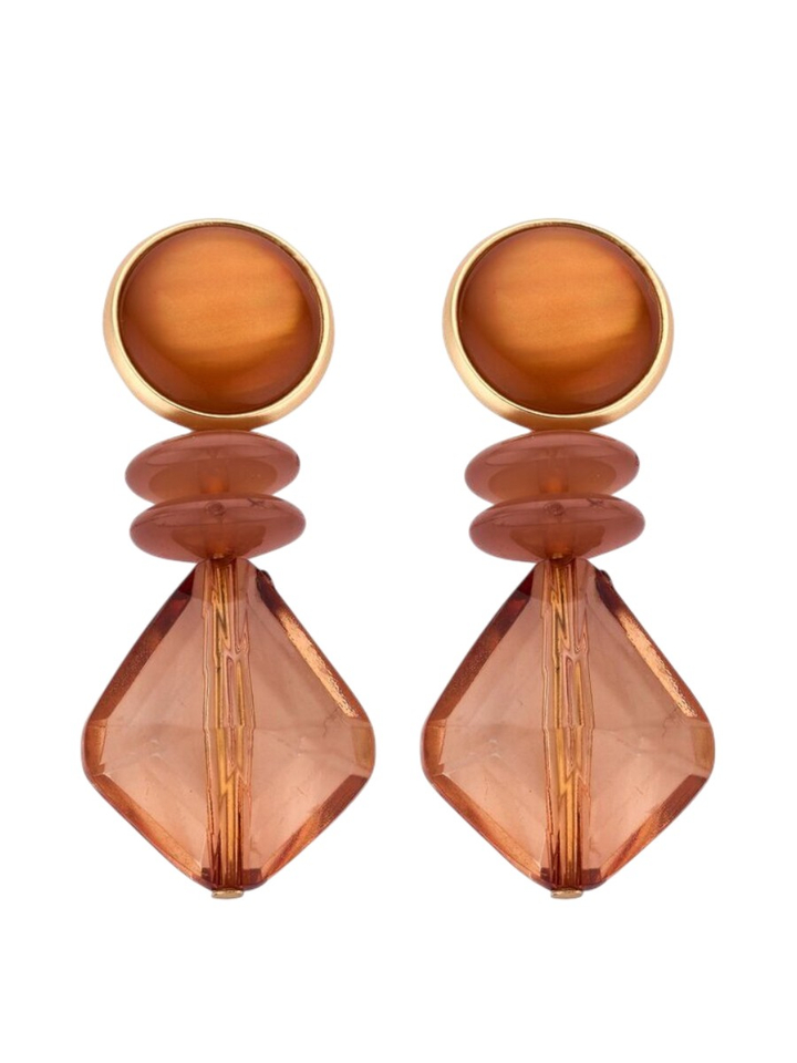 Cognac oorbellen KOB 30 Les Cordes