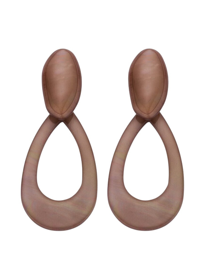 Taupe oorbellen KOB31 Les Cordes 
