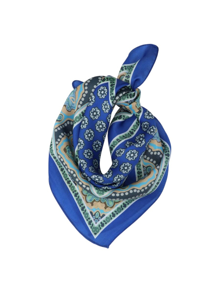 Blauwe sjaal met details Les Cordes 