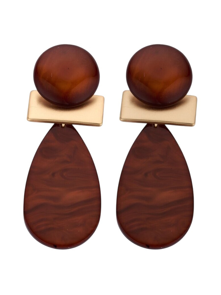 Cognac oorbellen KOB 32 Les Cordes 