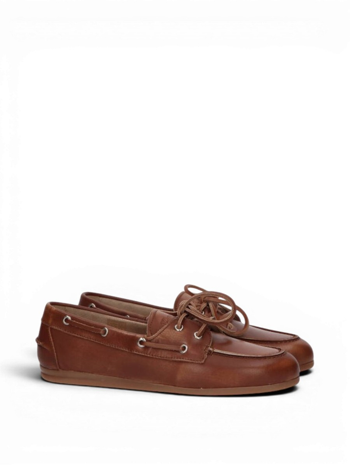Bruin lederen boatloafer Posa 