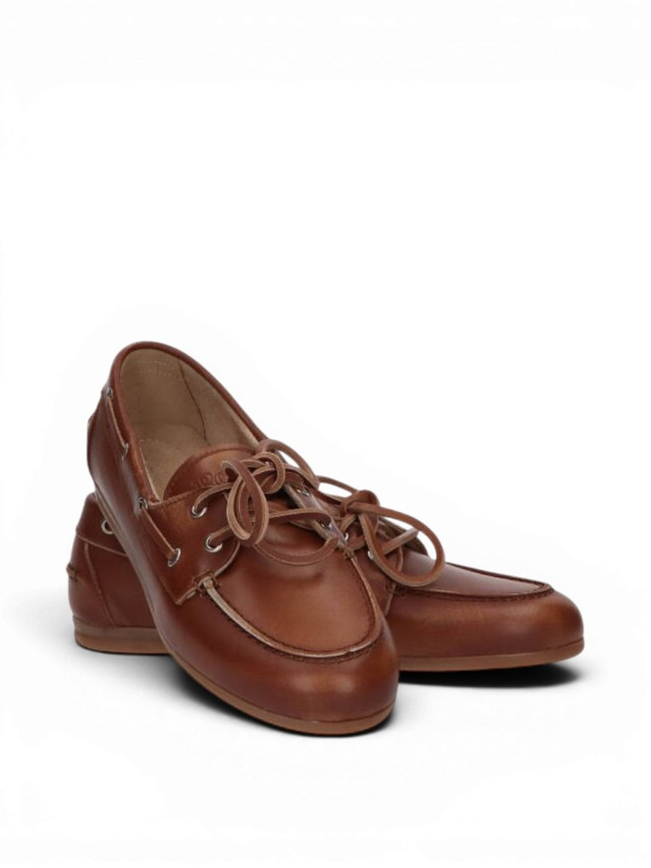Bruin lederen boatloafer Posa 