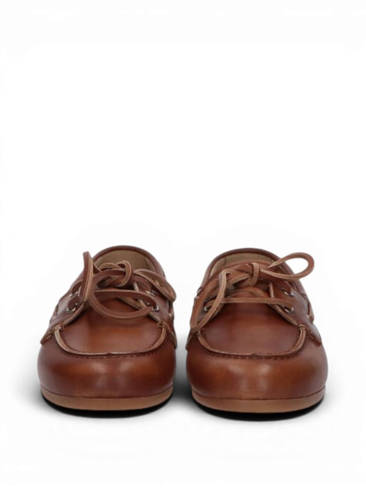 Bruin lederen boatloafer Posa 