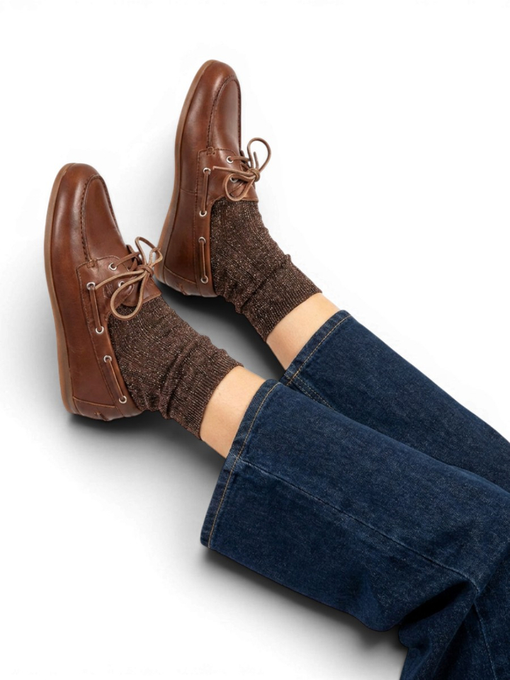 Bruin lederen boatloafer Posa