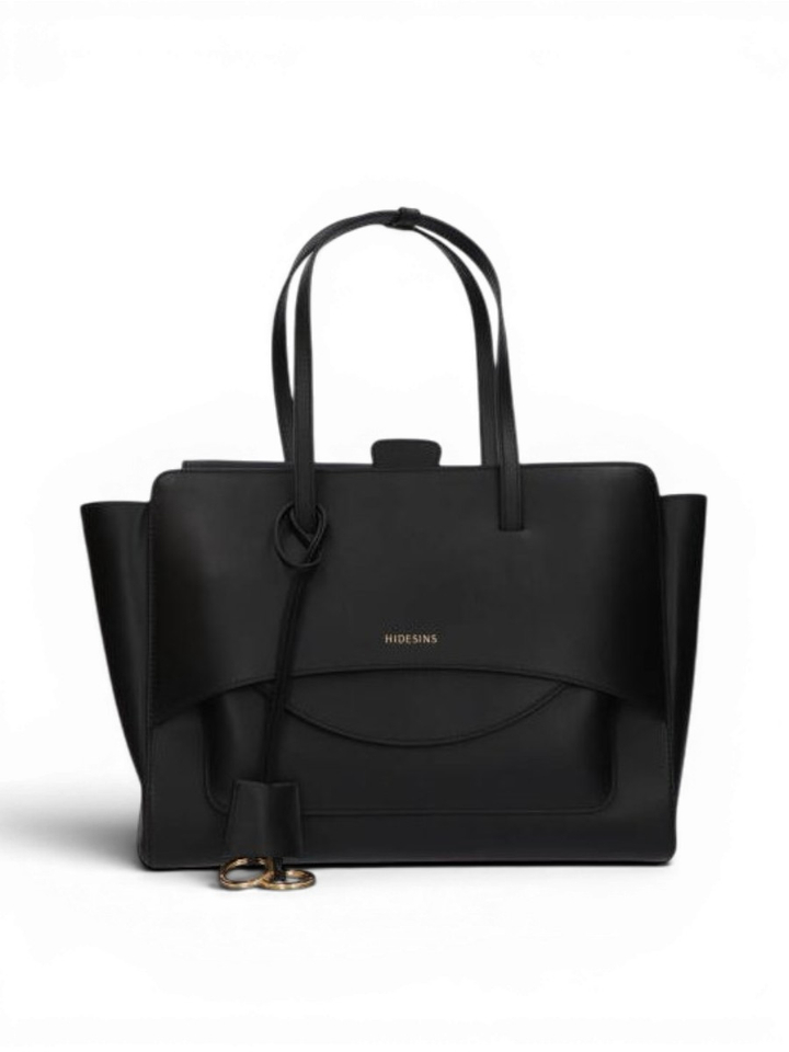 Zwarte handtas Flap L Hidesins