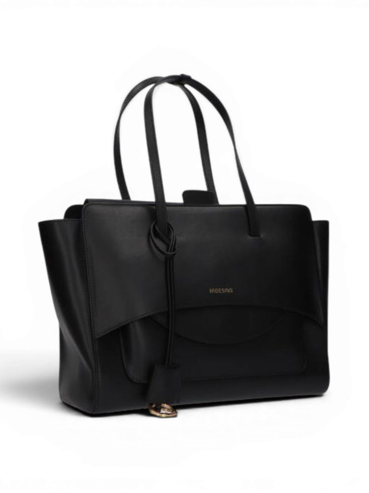 Zwarte handtas Flap L Hidesins