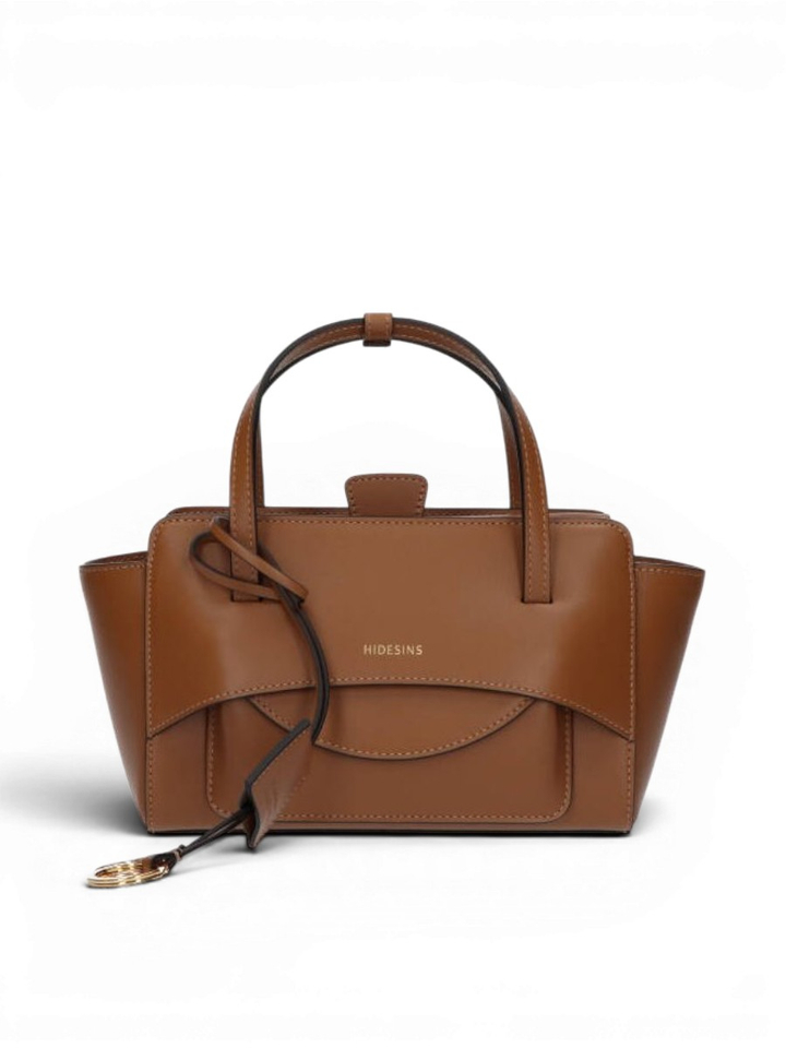 Suede chocolat handtas Flap M Hidesins