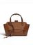 Suede chocolat handtas Flap M Hidesins 