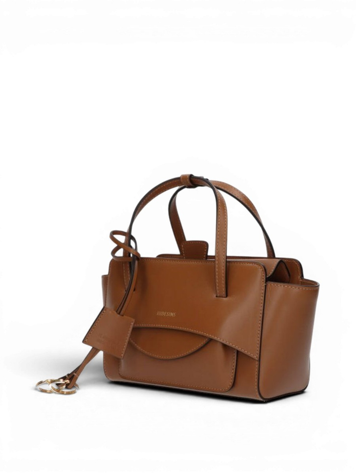 Suede chocolat handtas Flap M Hidesins