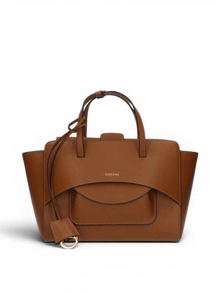 Cognac handtas Flap L Hidesins 
