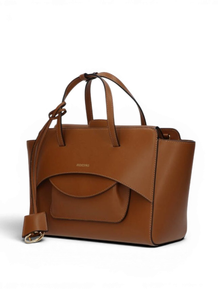 Cognac handtas Flap L Hidesins 