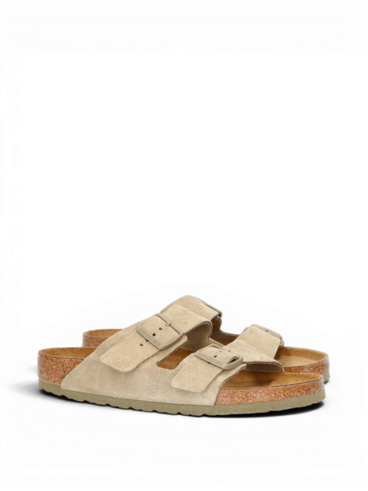 Faded kaki Arizona suede leather Birkenstock 