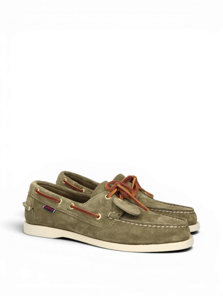 Kaki groene docksides Sebago