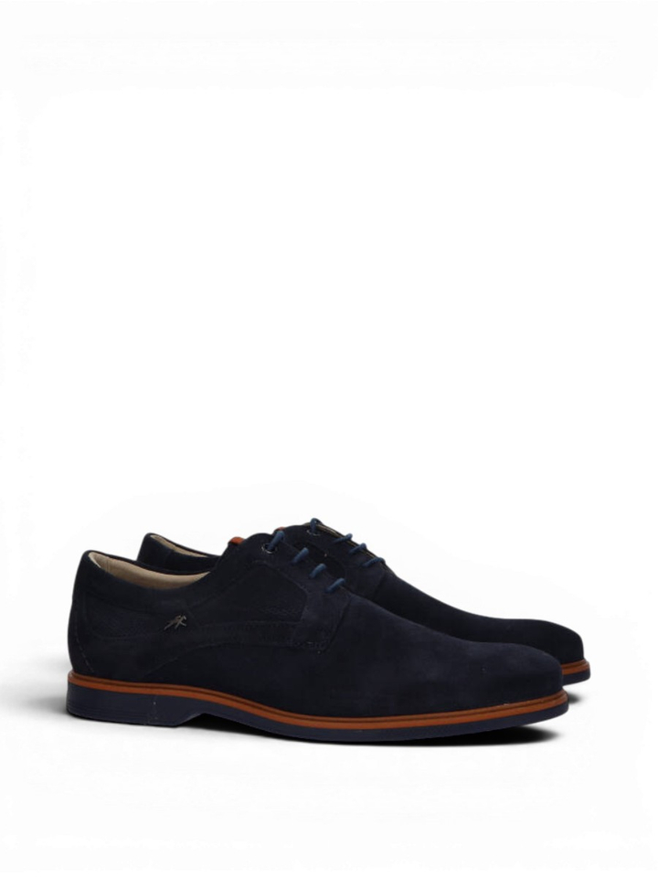 Donkerblauwe geklede veterschoenen Fluchos