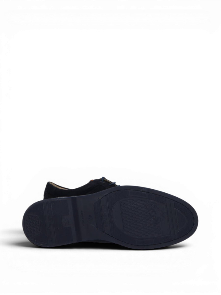 Donkerblauwe geklede veterschoenen Fluchos
