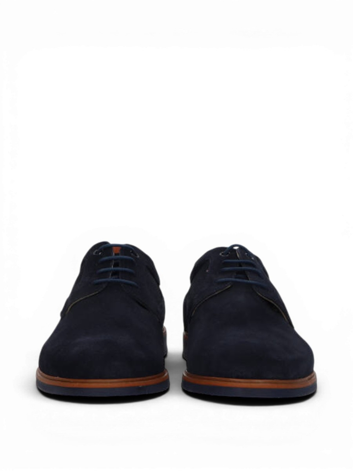 Donkerblauwe geklede veterschoenen Fluchos
