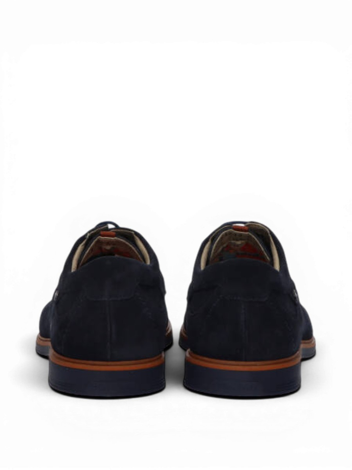 Donkerblauwe geklede veterschoenen Fluchos