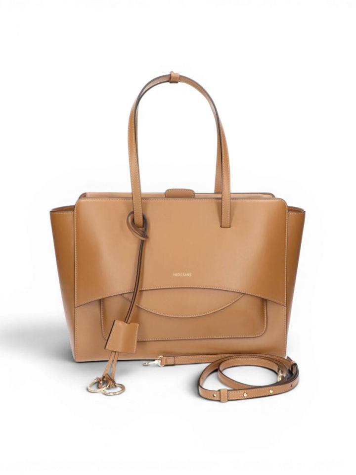 Caramel shopper Flap L Hidesins