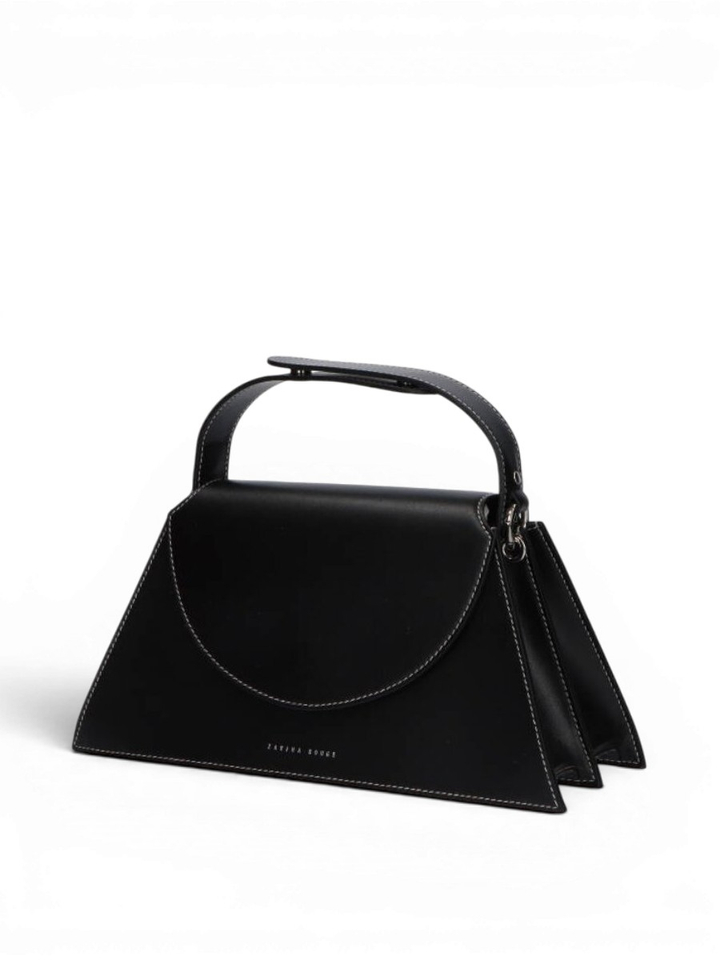Zwarte lederen handtas Helena Zarina Rouge