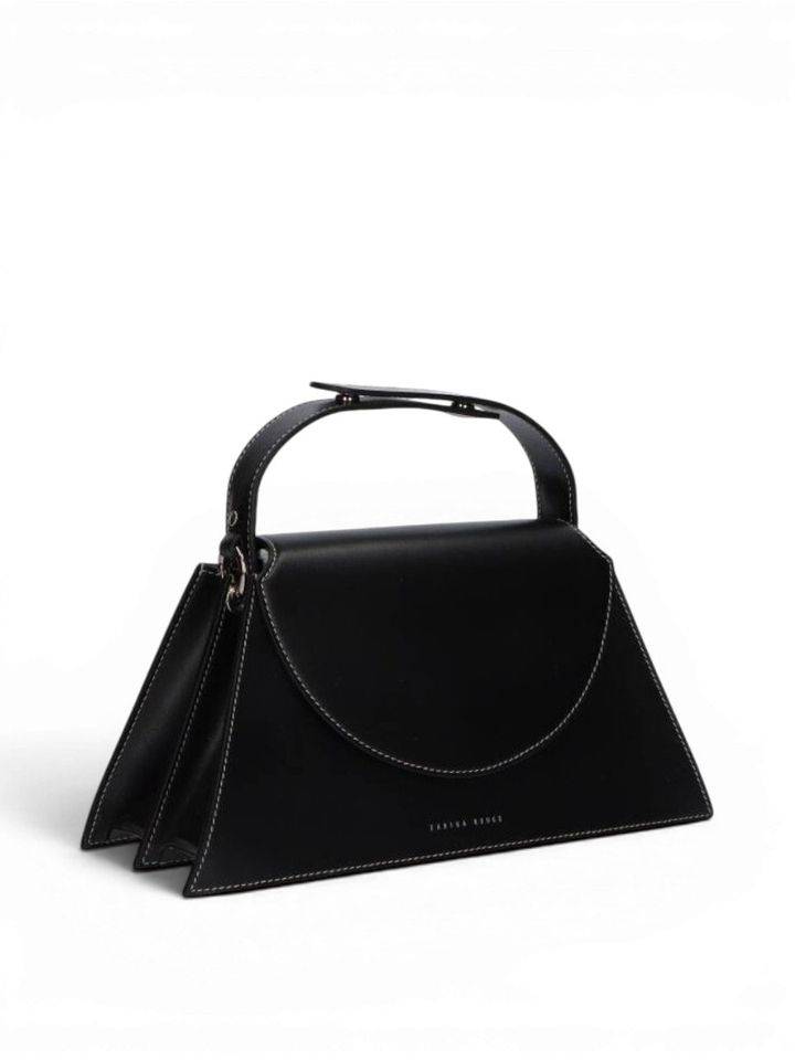Zwarte lederen handtas Helena Zarina Rouge