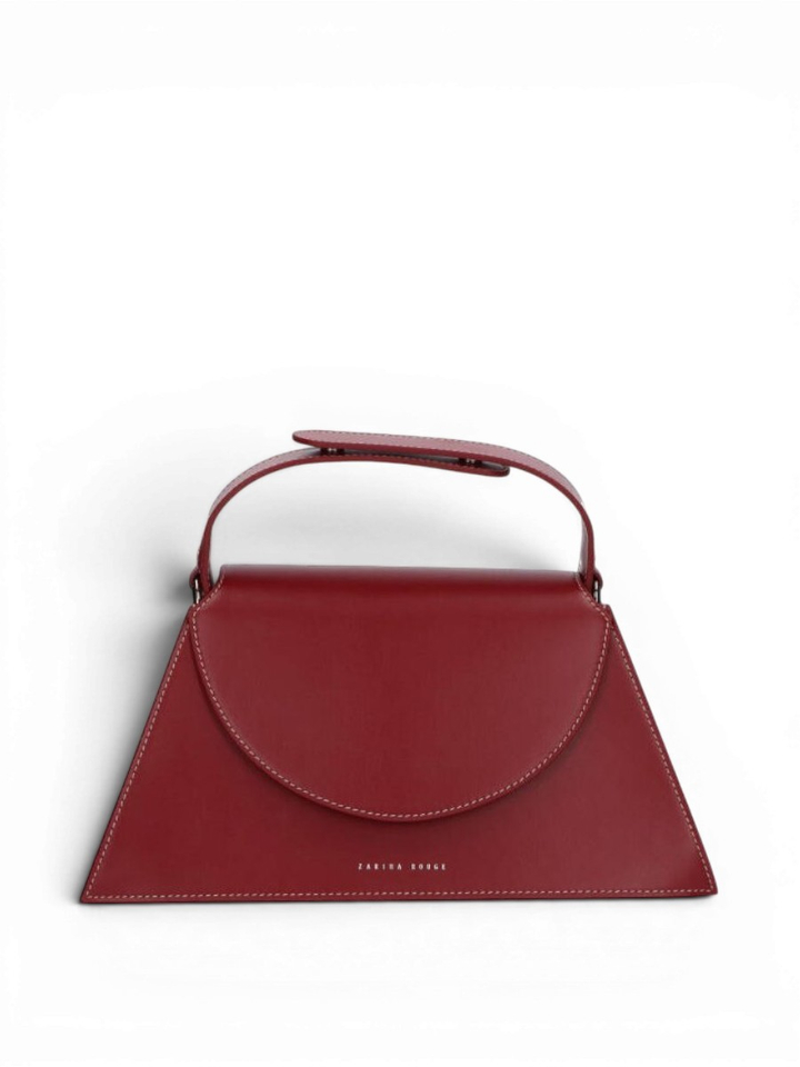 Bordeaux lederen handtas Helena Zarina Rouge