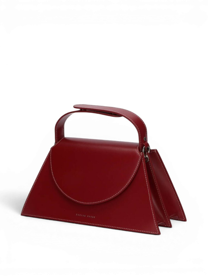 Bordeaux lederen handtas Helena Zarina Rouge