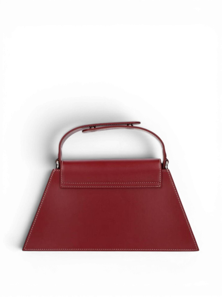 Bordeaux lederen handtas Helena Zarina Rouge