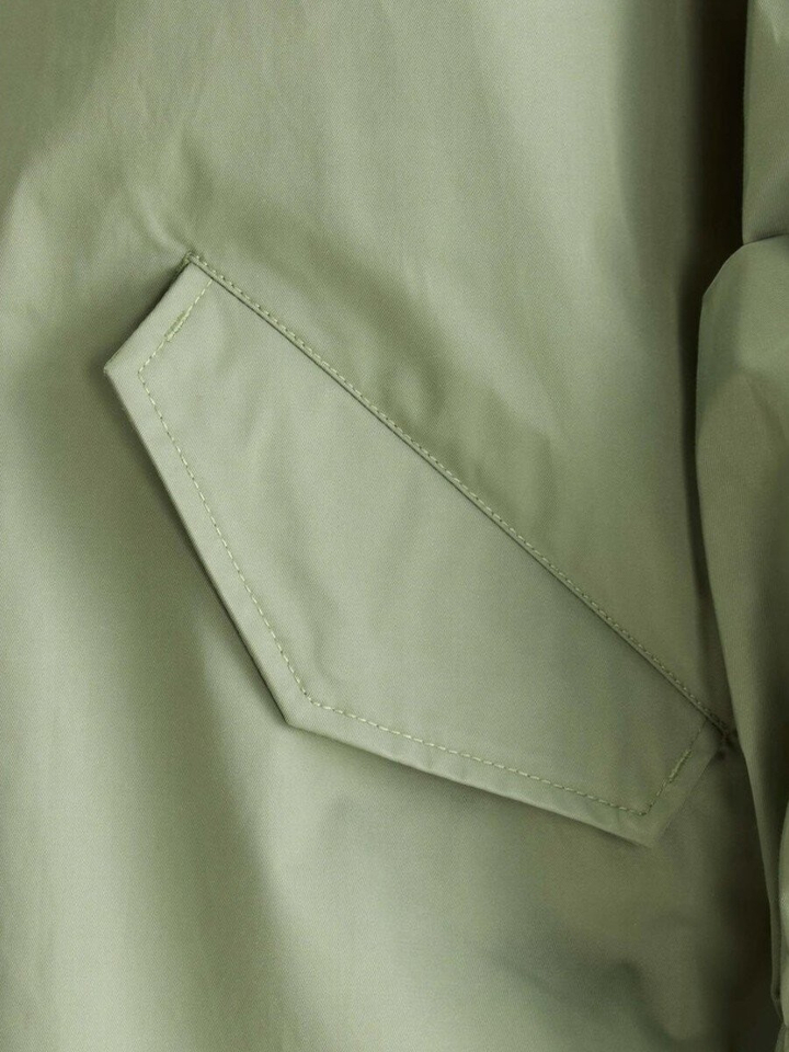 Kaki thym kleurige regenjas met kap Laos Bellerose 