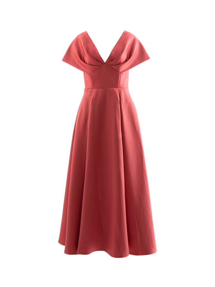 Roze feestelijke jurk off shoulder Swing 