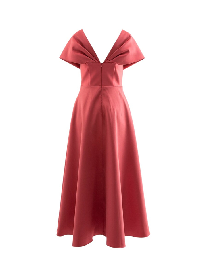 Roze feestelijke jurk off shoulder Swing 
